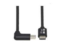 Eaton Tripp Lite U040-02M-C-RA USB-C Cable (M/M) - USB 2.0, Right-Angle Plug, Black, 2 m (6.6 ft.)