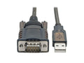 Eaton Tripp Lite U209-005-COM RS232 to USB Adapter Cable with COM Retention (USB-A to DB9 M/M), FTDI, 5 ft. (1.52 m)
