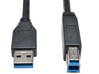 Eaton Tripp Lite U322-003-BK USB 3.2 Gen 1 SuperSpeed Device Cable (A to B M/M) Black, 3 ft. (0.91 m)