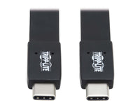 Eaton Tripp Lite U420-003-G2-FL USB-C Flat Cable (M/M) - USB 3.2 Gen 2 (10 Gbps), Thunderbolt 3 Compatible, 3 ft. (0.91 m)