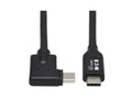 Eaton Tripp Lite U420-02M-RA USB-C Cable (M/M) - USB 3.2 Gen 1 (5 Gbps), Thunderbolt 3 Compatible, Right-Angle Plug, 2 m (6.6 ft.)
