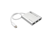 Eaton Tripp Lite U460-004-4A 4-Port USB-C Hub, USB 3.x (5Gbps), 4x USB-A Ports, USB Micro-B Power Input, Silver