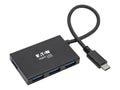 Eaton Tripp Lite U460-004-4A-AL 4-Port USB-C Hub, USB 3.x (5Gbps), 4x USB-A Ports, Aluminum Housing, Black