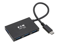 Eaton Tripp Lite U460-004-4A-AL 4-Port USB-C Hub, USB 3.x (5Gbps), 4x USB-A Ports, Aluminum Housing, Black