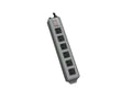 Eaton Tripp Lite UL24RA-15 Industrial Power Strip, 6 Right-Angle Outlets, 15 ft. (4.6 m) Cord, Mounting Tabs