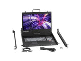Black Box KVT617A KVM LCD Console Tray - 17-in., Single-Rail, Touchpad, LED Backlight, USB, HDMI, DisplayPort, VGA