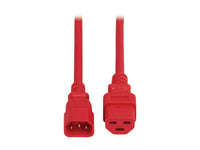 Eaton Tripp Lite P037-004-ARD Power Cord C14 to C21 Heavy-Duty 15A 250V 14 AWG 4 ft. (1.2 m) Red
