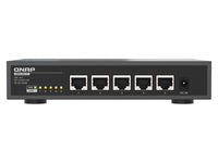 QNAP QSW-3205-5T-US Desktop QSW-3205-5T-US, Unmanaged Switch, 5 10BASE-T 5-speed auto negotiation (10G/5G/2.5G/1G/100M) port
