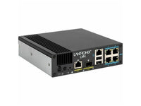 Lantronix LM4-4S-NA Console Server, 4 total serial ports, 2 USB 2.0, 1 GbE RJ45 Ethernet, 1 GbE SFP, Single AC power, TAA, North American Power Cord & Adapter
