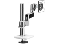 Humanscale X8NTNBDWETB12 M/Flex for M8.1 Monitor Arm, Single Monitor, Bolt-Through Mount, 8 Straight and Dynamic Link, 12 Post, Polished Aluminum with White Trim