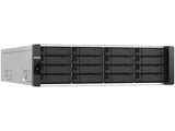 QNAP ES1686DC-R2-2142IT-128G-US 16-Bay Active-Active Dual Controller ZFS NAS and iSCSI/ IP-SAN. 3U, SAS 12G (compatible with SAS 6G), 3 x Gigabit LAN, 4x10GbE(SFP+)