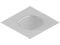 Oberon 1047-CW9166-600MM Locking Suspended Ceiling Tile Access Point Enclosure, 3INH x 18.5INW x 18.5IND (76 mm x 470 mm x 470 mm) Back Box, Cisco CW9164 and CW9166 Access