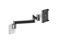 Humanscale M21NTNHWJTJ M2.1 Monitor Arm with Direct Hardwall Mount, 8 Straight Link and 8 Straight Link, 200mmx200mm, VESA Polished Aluminum with White Trim