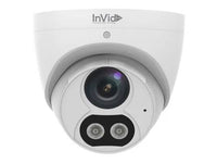 InVid VIS-P4TXIR28NH-2WAY 4 Megapixel Starlight IP Plug & Play, Outdoor Turret, Fixed Lens, IR or White Light, WDR, Built-in Mic + Speaker, SD Card Slot, PoE/12VDC