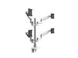 Humanscale X242CTWC M/Flex M2.1 Quad Monitor Arm, Stacked (Two Over Two), 4/Dynamic Links, 24 Post, 100x100mm VESA