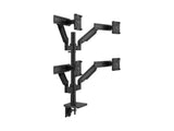 Humanscale X242DSBD M/Flex M2.1 Quad Monitor Arm, Stacked (Two Over Two), Dynamic Links with Slider, 24 Post, 100x100mm VESA