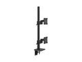 Humanscale X822NTBC M/Flex M8.1 Dual Monitor Arm, Stacked (One over One), No Links, 30 Post, 100x100mm VESA