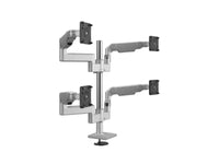 Humanscale X842ETSB M/Flex M8.1 Quad Monitor Arm, Stacked (Two Over Two), 8/Dynamic Links, 24 Post, 100x100mm VESA