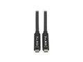 Eaton Tripp Lite U420F-7P5M USB-C Fiber Active Optical Cable AOC USB 3.2 Gen 2 10Gbps 8K HDR 60W PD Charging M/M Black 7.5M