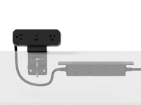 Humanscale NH2CDCBNA NeatHub Charging Station Duo, 2-Piece Clamp, Black