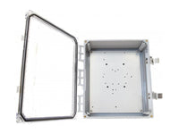 Ventev 516545 12x10x4 Enc. Clr Dr/Latch Locks