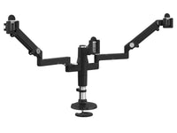 Humanscale X2NTNCBBCTBCTB24X2NM0NAB4TBNP M/Flex for Triple Monitor M2.1 Monitor Arms, 24 Post, 4 and 2 Dynamic Links, Black with Black Trim