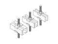 Chatsworth 10609-003 Framing Clip Kit  Gold