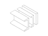 Chatsworth 11450-101 Auxiliary Framing Channel - Cable Runway; 1INW x 2INH x 10INL; Gray