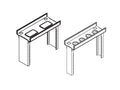 Chatsworth 12382-519 Rack Topmount Cable Trough; 6INW x 2.25INL; Clear
