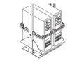 Chatsworth 12086-723 Tower CPU Adjustable Tie-Down Brackets; 23INW; Black; Depth Capacity: 22 in