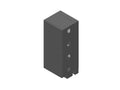 Chatsworth 13496-E72 CUBE-iT Wall-Mount Floor-Supported Cabinet; Gen 3; 72INH x 27.3INW x 30IND (1830 mm x 693 mm x 760 mm); 40U; Square-Punched Rails; Tempered Glass