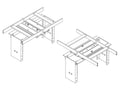 Chatsworth 12121-E18 6IN Channel Rack-To-Runway Mounting Plate Using J-Bolts; 15 to 18INW; Glacier White