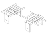 Chatsworth 12121-E18 6IN Channel Rack-To-Runway Mounting Plate Using J-Bolts; 15 to 18INW; Glacier White