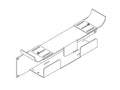 Chatsworth 12187-523 Lower Tray, Double; 23INW x 3.97INH x 3.5IND; Clear
