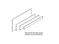 Chatsworth 30027-101 Filler Panel; 23INW x 1.72INH; Gray