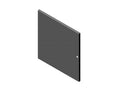 Chatsworth 37070-G48 Single Solid Metal Door for RMR Wall-Mount Enclosure; 26 RMU; 48.6IN (1234 mm) H x 27.5IN (700 mm) W x 0.82IN (21 mm) D; Hammer Gray (RAL7035)
