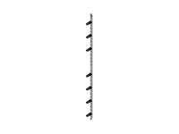 Chatsworth 37802-C01 RMR Modular Enclosure Ring Cable Manager; 24U; 47.2IN (1200 mm) H x 31.5IN (800 mm) W; Black