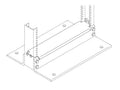 Chatsworth 42050-119 Rack Base Dust Cover; 19INW; Gray; Channel Size: 6