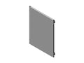 Chatsworth 37840-G22 RMR Modular Enclosure Half-Height Mounting Plate Assembly; 82.7IN (2100 mm) H x 27.6IN (700 mm) W; Hammer Gray (Ral 7035)