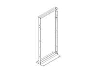 Chatsworth 46763-701 Universal Rack; 35INW x 6INH x 3IND; Black; 38 RMU; No. of Posts - 2; Top Angle Flush Bolted