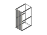 Chatsworth 39861-722 Double Perforated Metal Rear Door for ZetaFrame Cabinet; for 42U x 31.5INW (800 mm) Cabinet; Black