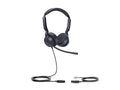 Yealink 1308231 Call Center Headset; Dual headset; Noise-cancelling microphone; Leather ear cushions; Hearing protection features; Quick Disconnect (QD)