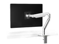 Humanscale M21HBTBC M2 Pro Monitor Arm for Single Monitor, White with White Trim and VESA Plate, Clamp Mount