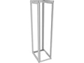 Vertiv VRX-45U2436-W-SQM6 VRX Rack 45U 24in 24-36in White - Square hole and FMP pattern along the front face of all rails accept D rings and fingers for horizontal