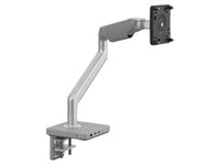 Humanscale M21SBTDT M2 Pro Monitor Arm, Angled/Dynamic Arms, Dell VESA Plate, Tech Mount, Silver with Gray Trim