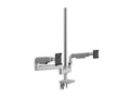 Humanscale X82SFTBC361NNNN MFlex M8 Arms - Dual Bracket for 2 Monitors - Silver - 12/Dynamic - Standard Tilt - Standard 100mm x 100mm, black - Clamp - 36