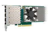 QNAP QXG-25G4SF-BCM Quad-port SFP 28 25GbE network expansion card, low-profile formfactor, PCIe 4.0x8; Broadcom 57504