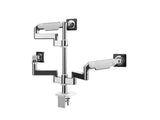 Humanscale X82WETBC242DETB MFlex M8 Pro Monitor Arm, Tripple Monitor, White/Polished, 8/Dynamic, 100x100, Clamp Mount, 2