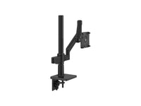 Humanscale X21BBTBC181NNNN M/Flex for M2 Pro Monitor Arm, Dual Bracket for Single Monitor, Angled/Dynamic Arm, Clamp Mount, Black, Clamp Mount, 18 Post