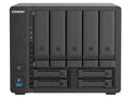 QNAP TS-H966TX-8G-US Desktop 9-Bay Thunderbolt NAS/iSCSI IP-SAN, Intel Core i3 6-core processor, 8GB DDR5 RAM, 5 x 2.5 /3.5 SATA 6Gbps + 4 x 2.5 U.2 NVMe PCIe Gen3